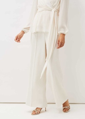 Phase Eight Florentine Wide Legs Trousers White Australia | VF5174928